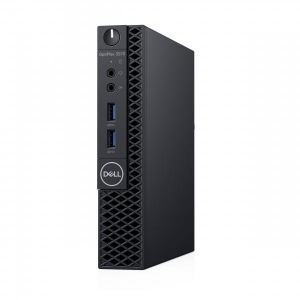 DELL OptiPlex 3070 Intel® 9de generatie Core™ i3 i3-9100T 4 GB DDR4-SDRAM 500 GB HDD MFF Zwart Mini PC Windows 10 Pro