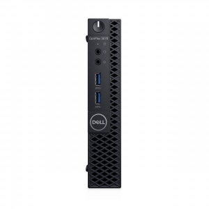 DELL OptiPlex 3070 Intel® 9de generatie Core™ i3 i3-9100T 4 GB DDR4-SDRAM 500 GB HDD MFF Zwart Mini PC Windows 10 Pro