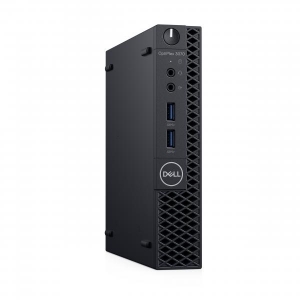 DELL OptiPlex 3070 Intel® 9de generatie Core™ i3 i3-9100T 4 GB DDR4-SDRAM 500 GB HDD MFF Zwart Mini PC Windows 10 Pro