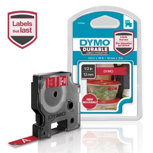 DURABLE D1 TAPE WIT/ROOD 12MM *3M