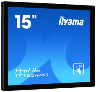 iiyama ProLite TF1534MC-B6X touch screen-monitor 38,1 cm (15\") 1024 x 768 Pixels Zwart Multi-touch Multi-gebruiker