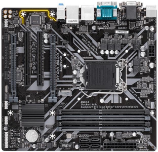 Gigabyte H310M D3H 2.0 moederbord LGA 1151 (Socket H4) Micro ATX Intel H310 Express