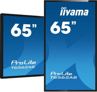 iiyama T6562AS-B1 beeldkrant Interactief flatscreen 163,8 cm (64.5\") IPS 500 cd/m² 4K Ultra HD Zwart Touchscreen Type processor 