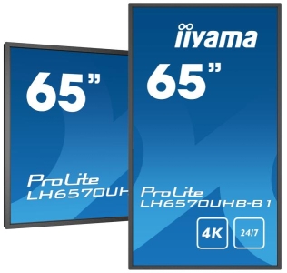 iiyama LH6570UHB-B1 beeldkrant Digitale signage flatscreen 163,8 cm (64.5\") VA 700 cd/m² 4K Ultra HD Zwart Type processor Androi