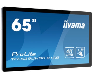 iiyama TF6539UHSC-B1AG interactive whiteboards & accessories 165,1 cm (65\") 3840 x 2160 Pixels Touchscreen Zwart USB