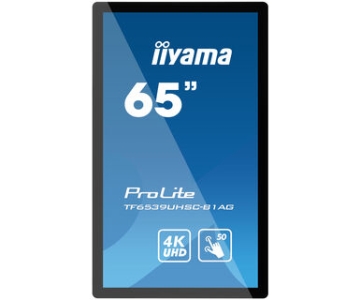 iiyama TF6539UHSC-B1AG interactive whiteboards & accessories 165,1 cm (65\") 3840 x 2160 Pixels Touchscreen Zwart USB