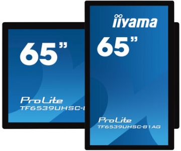 iiyama TF6539UHSC-B1AG interactive whiteboards & accessories 165,1 cm (65\") 3840 x 2160 Pixels Touchscreen Zwart USB