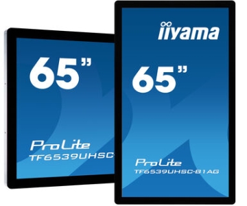 iiyama TF6539UHSC-B1AG interactive whiteboards & accessories 165,1 cm (65\") 3840 x 2160 Pixels Touchscreen Zwart USB