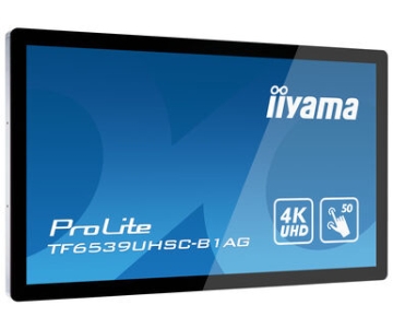 iiyama TF6539UHSC-B1AG interactive whiteboards & accessories 165,1 cm (65\") 3840 x 2160 Pixels Touchscreen Zwart USB