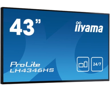 iiyama LH4346HS-B1 beeldkrant 108 cm (42.5\") LED Full HD Digitale signage flatscreen Zwart Android