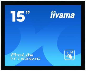 iiyama ProLite TF1534MC-B6X touch screen-monitor 38,1 cm (15\") 1024 x 768 Pixels Zwart Multi-touch Multi-gebruiker