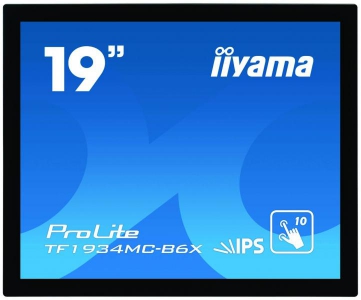 iiyama ProLite TF1934MC-B6X touch screen-monitor 48,3 cm (19\") 1280 x 1024 Pixels Zwart Multi-touch Multi-gebruiker