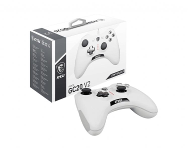 MSI Force GC20 V2 Wit USB 2.0 Gamepad Analoog/digitaal Android, PC