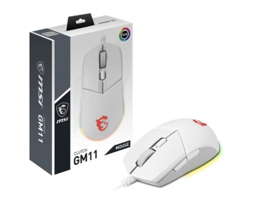 MSI CLUTCH GM11 WHITE muis Ambidextrous USB Type-A Optisch 5000 DPI