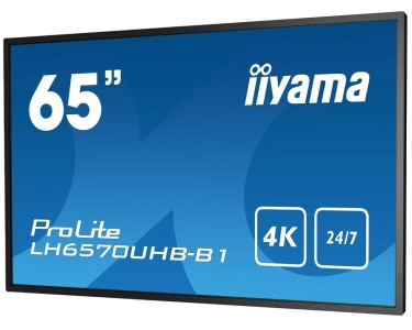 iiyama LH6570UHB-B1 beeldkrant Digitale signage flatscreen 163,8 cm (64.5\") VA 700 cd/m² 4K Ultra HD Zwart Type processor Androi