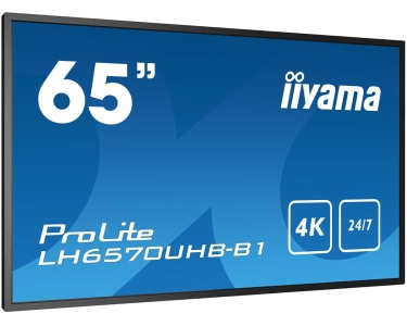 iiyama LH6570UHB-B1 beeldkrant Digitale signage flatscreen 163,8 cm (64.5\") VA 700 cd/m² 4K Ultra HD Zwart Type processor Androi