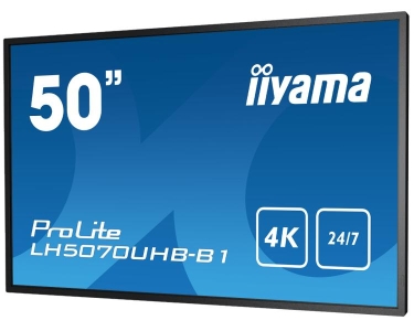 iiyama LH5070UHB-B1 beeldkrant Digitale signage flatscreen 125,7 cm (49.5\") VA 700 cd/m² 4K Ultra HD Zwart Type processor Androi