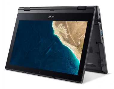 Acer TravelMate Spin B1 TMB118-G2-R-C6RX Hybride (2-in-1) Zwart 29,5 cm (11.6\") 1366 x 768 Pixels Touchscreen Intel® Celeron® 4 