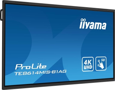 iiyama TE8614MIS-B1AG beeldkrant Interactief flatscreen 2,17 m (85.6\") LCD Wifi 435 cd/m² 4K Ultra HD Zwart Touchscreen Type pro