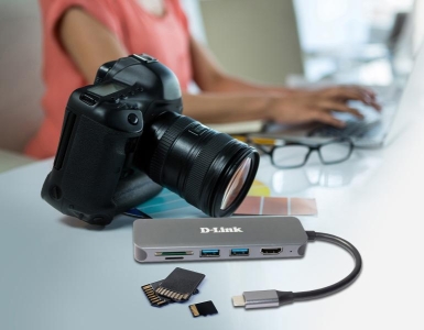 D-Link 6-in-1 USB-C Hub met HDMI/kaartlezer/stroomvoorziening DUB-2327