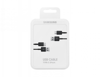 USB to USB-C Cable 1.5m Black x2