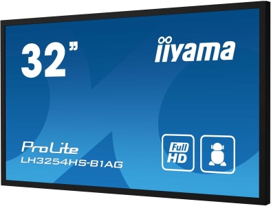 iiyama LH3254HS-B1AG beeldkrant Digitale signage flatscreen 80 cm (31.5\") LCD Wifi 500 cd/m² Full HD Zwart Type processor Androi