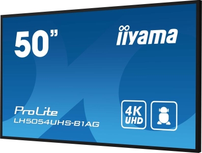 iiyama LH5054UHS-B1AG beeldkrant Digitale signage flatscreen 125,7 cm (49.5\") LCD Wifi 500 cd/m² 4K Ultra HD Zwart Type processo