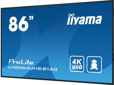 iiyama PROLITE Digitaal A-kaart 2,18 m (86\") LED Wifi 500 cd/m² 4K Ultra HD Zwart Type processor Android 11 24/7