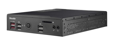 Shuttle XPC slim Barebone DS20U3V2, i3-10110U, 2x LAN (1xGbit, 1x 2.5Gbit), 1xCOM, 1xHDMI, 1xDP, ventilatorloos , 24/7 permanent