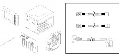 TS ST250 3.5 SATA/SAS 4-Bay BackplaneKit