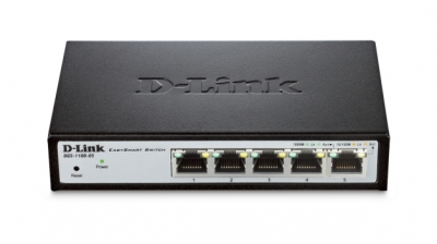 D-Link DGS-1100-05 Managed L2 Gigabit Ethernet (10/100/1000) Grijs