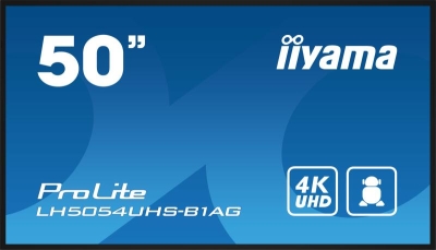 iiyama LH5054UHS-B1AG beeldkrant Digitale signage flatscreen 125,7 cm (49.5\") LCD Wifi 500 cd/m² 4K Ultra HD Zwart Type processo