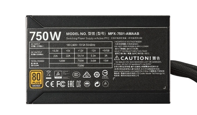 Cooler Master MasterWatt 750 power supply unit 750 W 24-pin ATX ATX Zwart