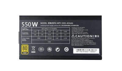 Cooler Master MWE Gold 550 power supply unit 550 W 20+4 pin ATX ATX Zwart