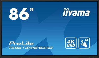 iiyama PROLITE Digitaal A-kaart 2,18 m (86\") LED Wifi 400 cd/m² 4K Ultra HD Zwart Touchscreen Type processor Android 24/7