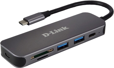 D-Link 5-in-1 USB-C Hub met kaartlezer DUB-2325