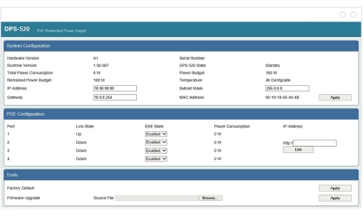 D-Link PoE Redundant Power Supply DPS‑520