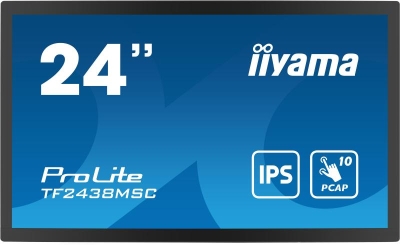 iiyama PROLITE Digitaal A-kaart 61 cm (24\") LED 600 cd/m² Full HD Zwart Touchscreen