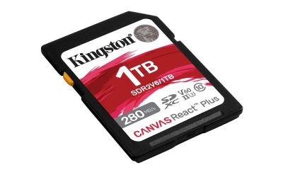 Kingston Technology 1TB Canvas React Plus SDXC UHS-II 280R/150W U3 V60 voor Full HD/4K