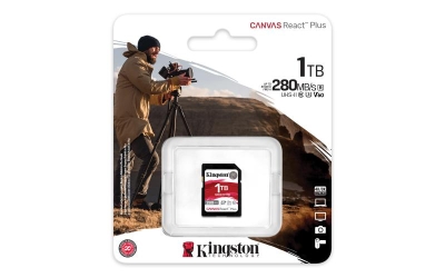 Kingston Technology 1TB Canvas React Plus SDXC UHS-II 280R/150W U3 V60 voor Full HD/4K