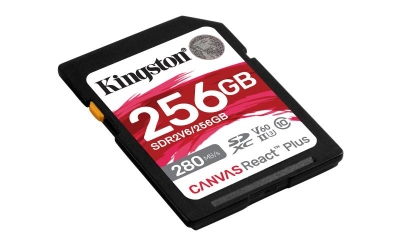 Kingston Technology 256GB Canvas React Plus SDXC UHS-II 280R/150W U3 V60 voor Full HD/4K