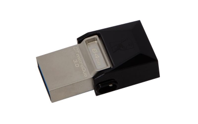 Kingston Technology DataTraveler 64GB microDuo 3.0 USB flash drive USB Type-A / Micro-USB 3.2 Gen 1 (3.1 Gen 1) Zwart