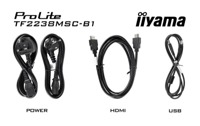 iiyama PROLITE Digitaal A-kaart 55,9 cm (22\") LED 600 cd/m² Full HD Zwart Touchscreen