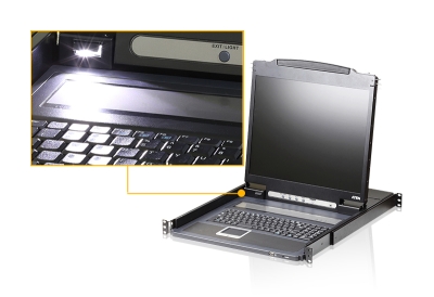 ATEN Lichtgewicht PS/2-USB VGA LCD Console met USB-Randapparatuur Ondersteuning