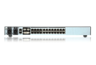 ATEN 1 lokale/4 externe toegangen, 24-poorten Cat 5 KVM over IP-switch met virtuele media (1920 x 1200)