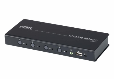 Aten 4-poorts USB boudnless KVM™-schakelaar (kabels meegeleverd)