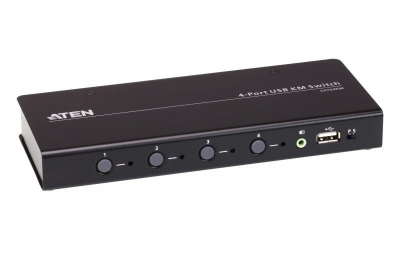 Aten 4-poorts USB boudnless KVM™-schakelaar (kabels meegeleverd)