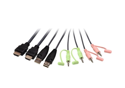 Aten USB met 2 poorten 4K HDMI-kabel KVM-schakelaar met externe poortselectieknop