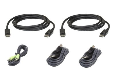 Aten 1.8M USB DisplayPort Dubbel Beeldscherm Veilige KVM Kabelpakket