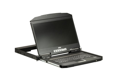ATEN 1U Ultra Korte Diepte Enkelvoudige Rail Breedbeeld LCD-console (USB / HDMI)